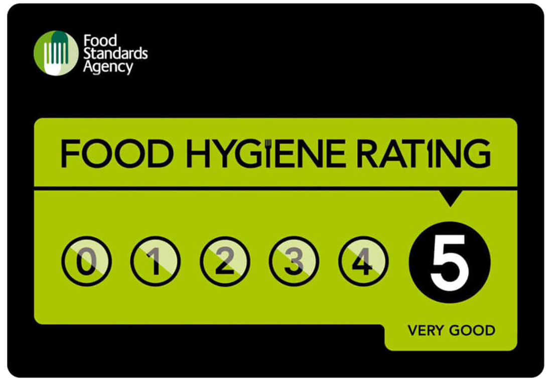 Food Standards Agency Food Hygiene Rating: 5 — Very Good — view our rating